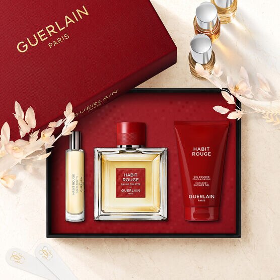 KIT COFFRET GUERLAIN HABIT ROUGE MASCULINO EAU DE TOILETTE